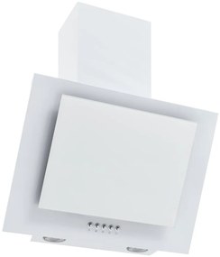 vidaXL Exaustor de parede 60cm aço inoxidável e vidro temperado branco