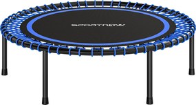 SPORTNOW Trampolim de Fitness Adultos Ø114 cm com Estrutura de Aço Reforçada para Treino de Pernas Corpo Azul e Preto | Aosom Portugal