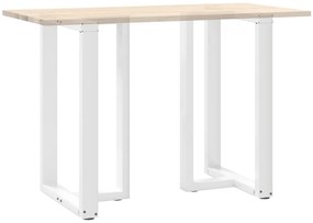 Pés de mesa de bar em forma de T, 2 peças, branco, 60x35x(90-91) cm, a