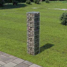 Muro gabião com tampas aço galvanizado 20x20x100 cm