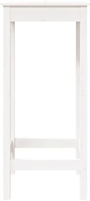 Mesa de bar 50x50x110 cm madeira de pinho maciça branco