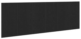 Cabeceira de parede em carvalho preto 240x1.5x80 cm feita de madeira e