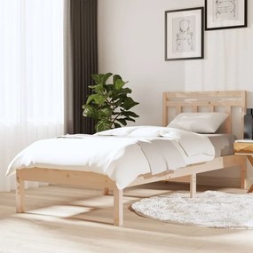 Estrutura de cama solteiro 3FT 90x190 cm madeira maciça