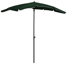 vidaXL Guarda-sol de jardim com poste 200x130 cm verde