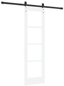 porta deslizante vidaXL com ferragens 'ORKDAL'madeira sólida branca &amp;