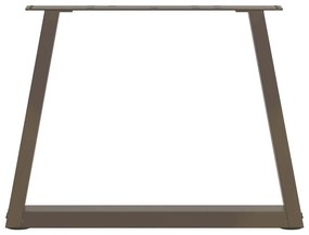 Pés para mesa de centro em formato de V, 2 peças, aço natural, 60x(42-