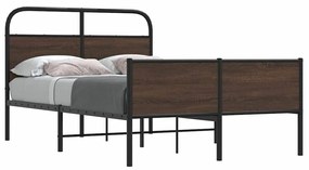Estrutura cama s/ colchão derivados madeira carvalho castanho