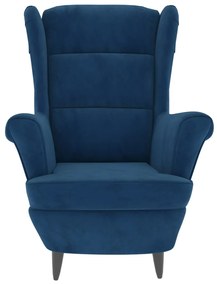Poltrona veludo azul