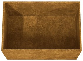 Vaso/floreira 62x47x46 cm aço corten