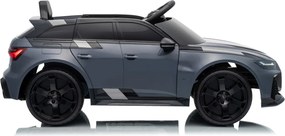 Carro elétrico para Crianças 12V 4x4 Audi RS6 Avant GT Rodas de espuma EVA, Assento Couro ecológico Cinzento