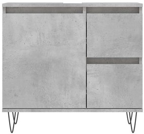 Armário WC 65x33x60 cm derivados de madeira cinzento cimento