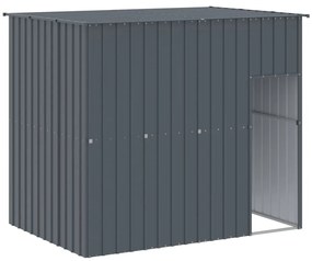 Casota p/ cães c/ parque 214x1273x181cm aço galvaniz. antracite