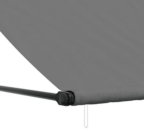 Toldo retrátil 400x150 cm tecido e aço antracite