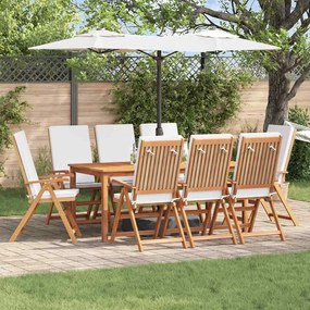 vidaXL Cadeira de Jardim com almofada 8 pcs Castanho 57 x 71.5 x 104cm