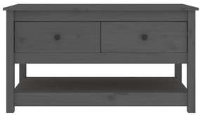 Mesa de centro 102x49x55 cm pinho maciço cinza