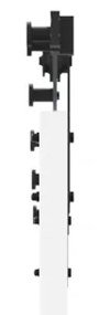 Porta Deslizante vidaXL com Conjunto de Hardware Branco 93x211 cm Made