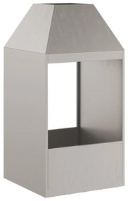Fogueira vidaXL 50x50x100 cm em Aço Resistente