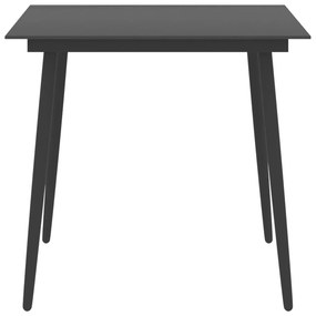 5 pcs conjunto de jantar para jardim preto