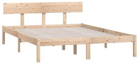 Estrutura de cama sem colchão 160x200 cm madeira maciça