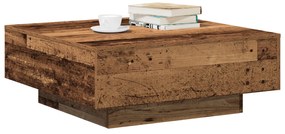 Mesa de Café VidaXL Madeira Velha 80x80x31 cm em Madeira de Engenharia
