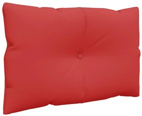 Almofadões de paletes 3 pcs tecido vermelho