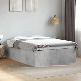 Estrutura de cama 135x190 cm derivados de madeira cinza cimento