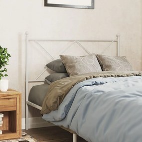 vidaXL Cabeceira de cama 107 cm metal branco