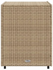 Armário de arrumação para jardim 55x59x69 cm vime PE bege