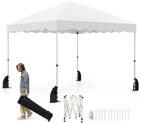 Tenda dobrável com dossel de 14 x 9,2 pés com 2 paredes laterais conversíveis em toldo e estacas - Azul