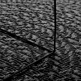 Tapete ZIZUR antracite 200x200 cm aspeto juta interior exterior
