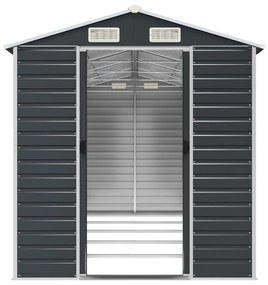 Abrigo de jardim 191x470x198 cm aço galvanizado antracite