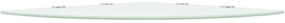 Prateleiras canto 2 pcs suportes cromados 45x45cm vidro branco