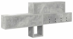 Cabideiro de Parede Cinza concreto 100 x 12 x 43.5 cm