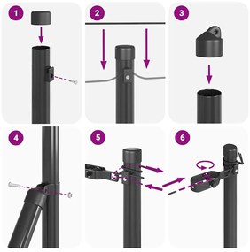 Posts de Cerca - 26 pcs cinzas Ø32 mm 80 cm em aço galvanizado