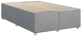 Cama com molas/colchão 120x200 cm tecido cinza-claro