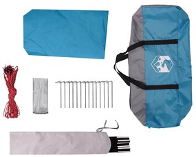 Lona de campismo 460x305x210 cm impermeável azul