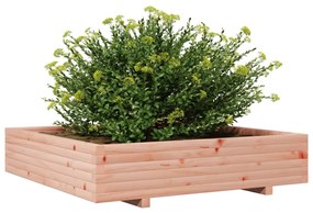 Vaso/floreira de jardim 110x110x26,5 cm madeira douglas maciça