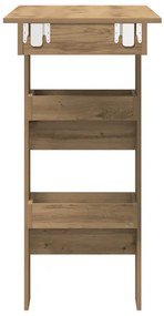 Mesa alta de parede carvalho artesanal 102x45x103,5 cm