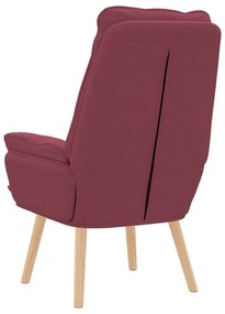 Poltrona Relaxante em Tecido Vermelho Vinho