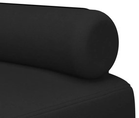 Sofá-cama em forma de L 260x140x70 cm tecido preto
