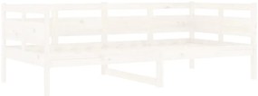 Sofá-cama 90x190 cm madeira de pinho maciça branco