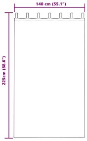 Cortinas 2 pcs Cinzento-escuro 140 x 225 cm Poliéster