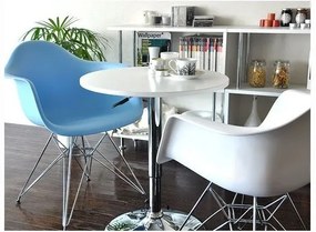 Conjunto 4 Cadeiras de Cozinha e Sala de Jantar  TOWER (SU), cromado, polipropileno branco