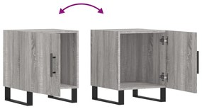Mesa cabeceira 2pcs 40x40x50 cm madeira processada cinza sonoma