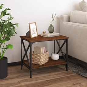 823331 vidaXL Mesa de apoio 55x38x45 cm derivados madeira carvalho castanho