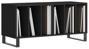 Armário para discos 100x38x48 cm derivados de madeira preto