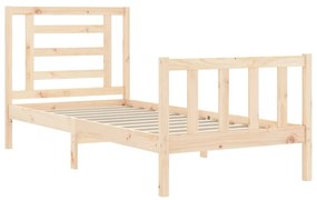 Cama sem colchão 90x200 cm madeira de pinho maciça
