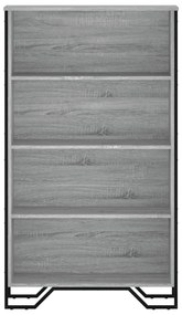 Estante 80x31x137,5 cm derivados de madeira cinzento sonoma