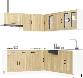 11 peças armário de cozinha conjunto Lucca sonoma carvalho