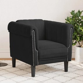 vidaXL Poltrona veludo preto